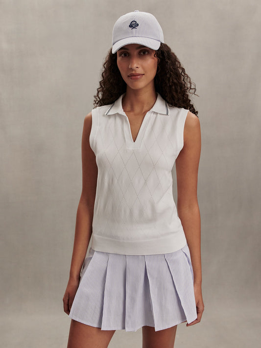 Marit Seamless Polo Shirt White - Varley