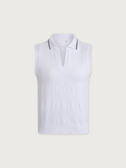 Marit Seamless Polo Shirt White - Varley