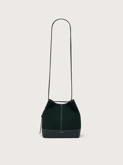 Heath Bucket Bag Medium Suede - Modern Suede Bucket Bag Forest - Varley