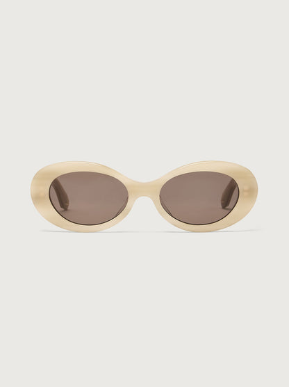 Bethnall Oval Sunglasses Birch Mock Horn - Varley