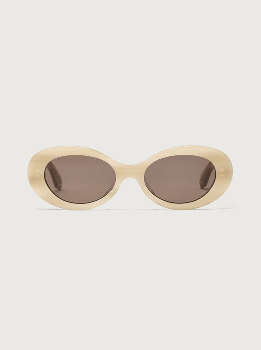 Bethnall Oval Sunglasses Birch Mock Horn - Varley