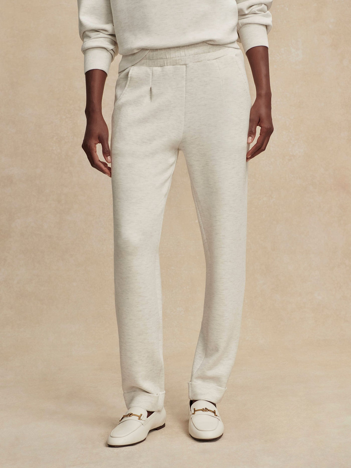 The Rolled Cuff Pant 25 | VARLEY US Ivory Marl - Varley