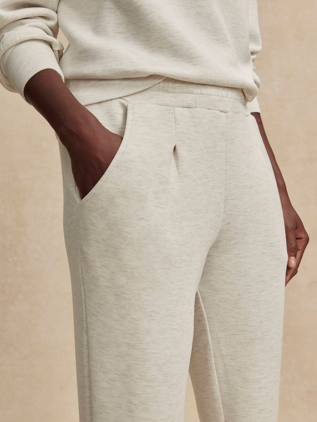 The Rolled Cuff Pant 25 | VARLEY US Ivory Marl - Varley