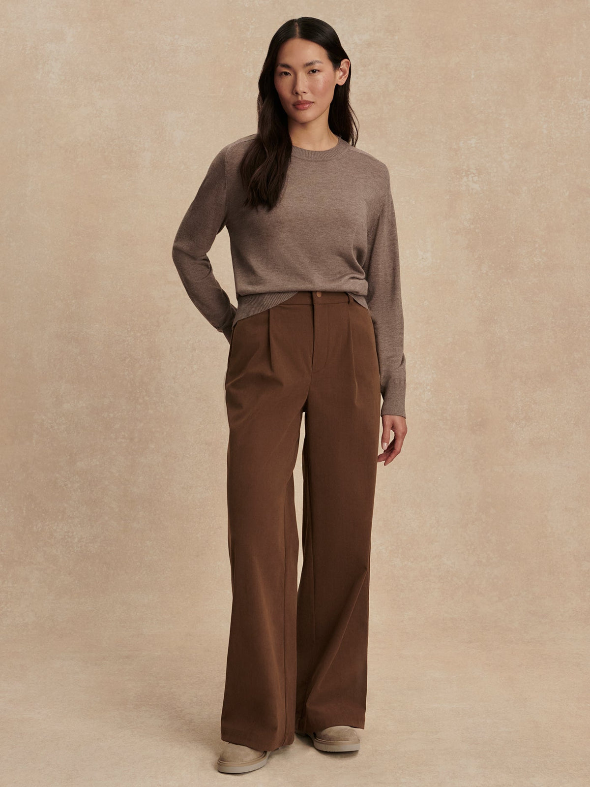 Fincham Knit Sweater Cinder Marl - Varley