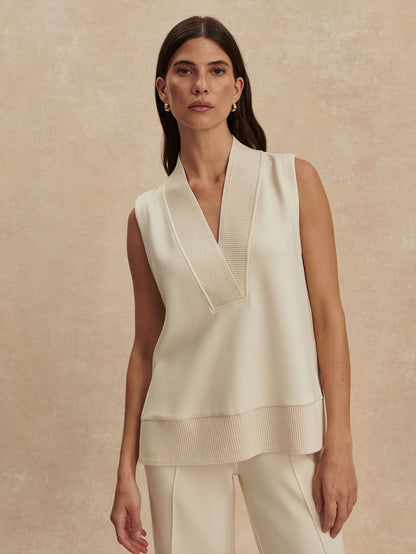Freida V Neck Tank Pristine - Varley