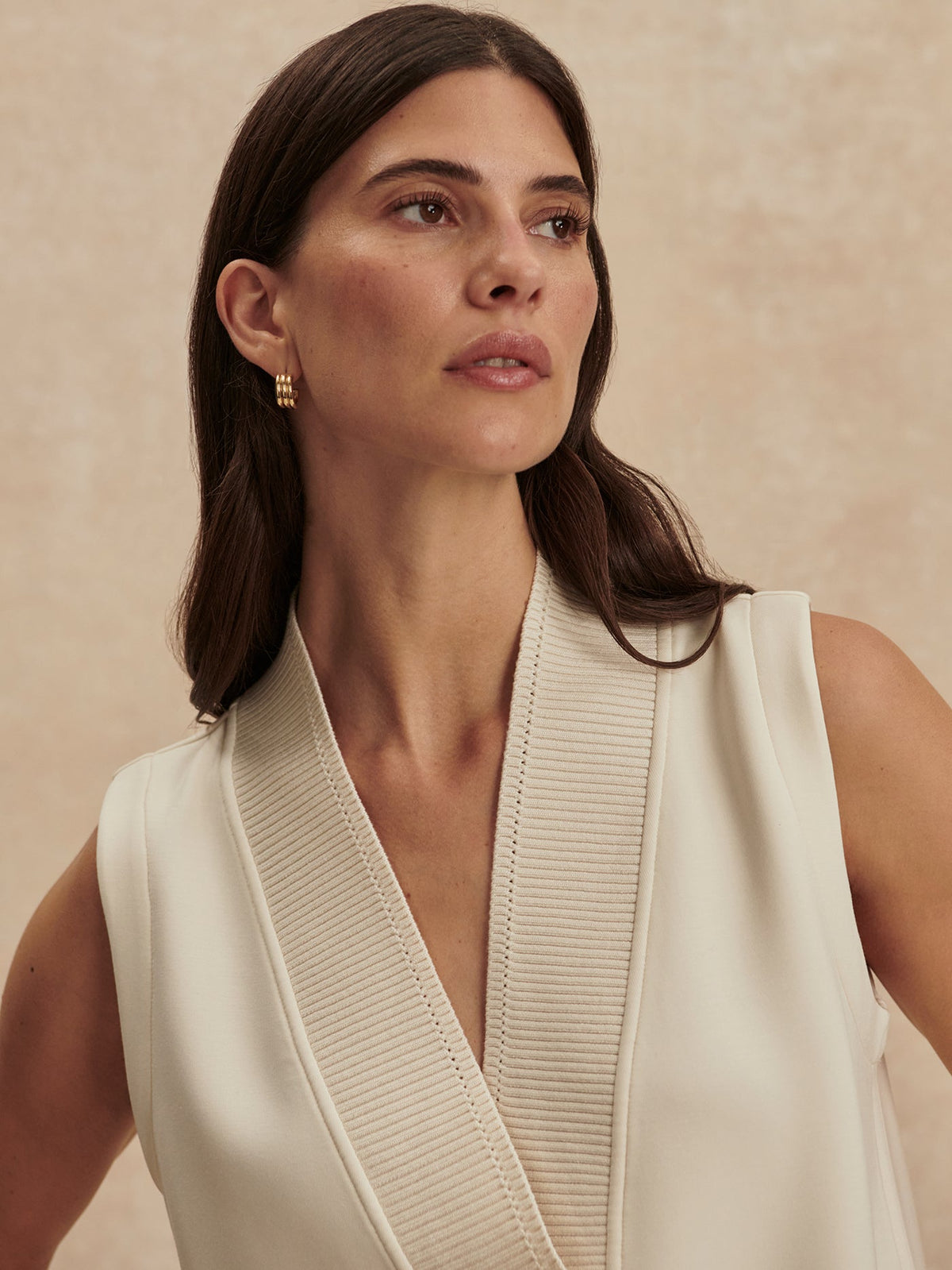 Freida V Neck Tank Pristine - Varley
