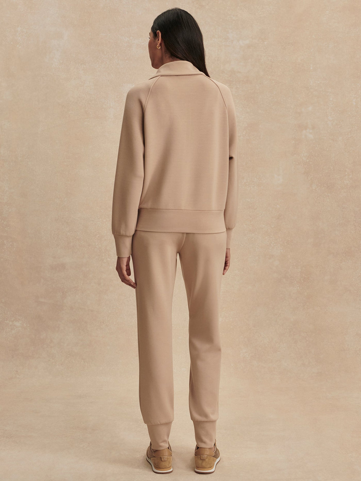 Tyde Zip Through Sweat Light Taupe - Varley