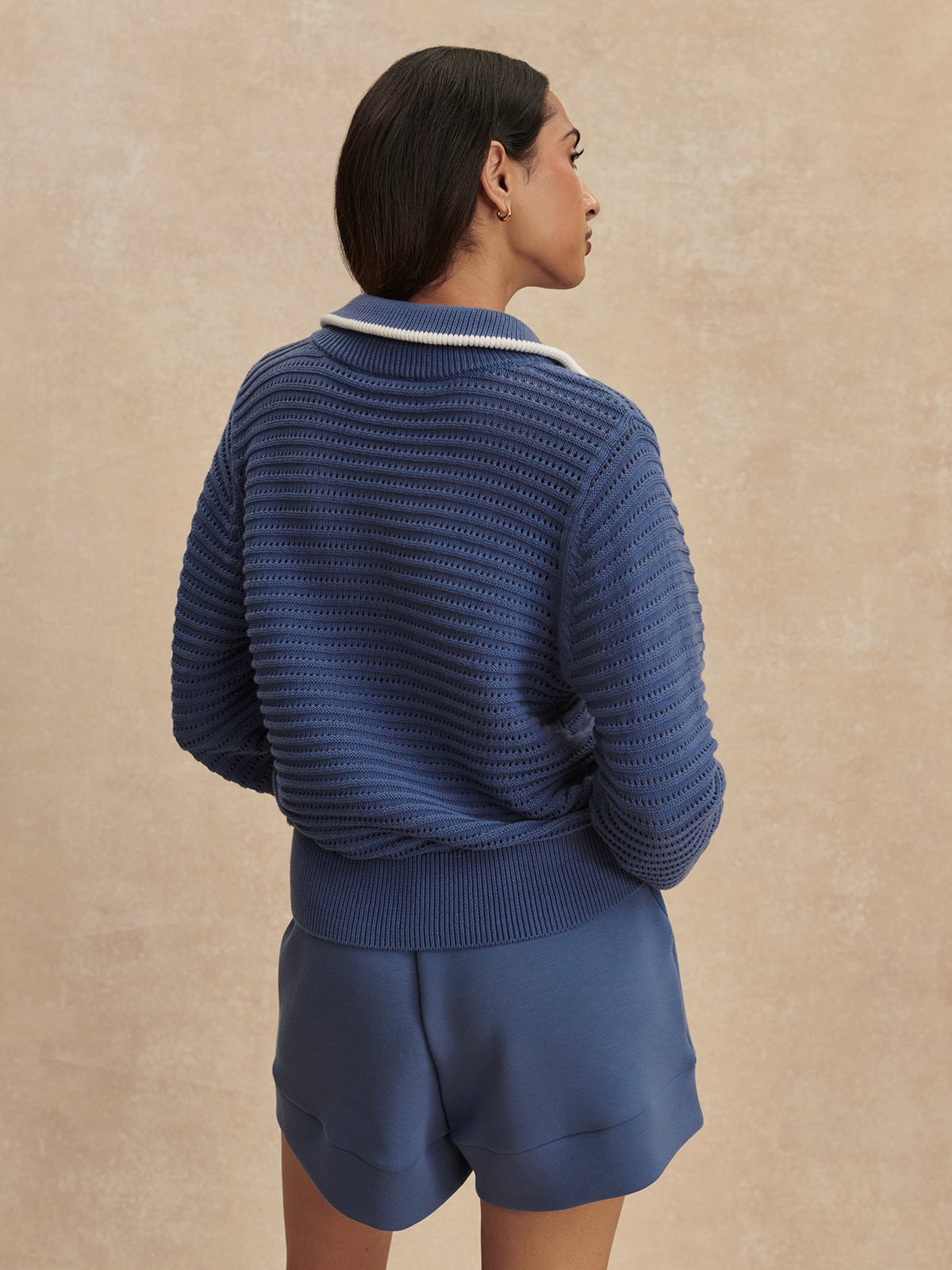 Morwenna Half Zip Knit Bijou Blue - Varley