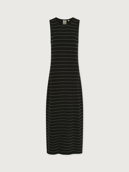 Beesley Stitch Knit Midi Dress Black - Varley