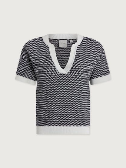 Dora Knit Top 2.0 Snow White/ Black - Varley