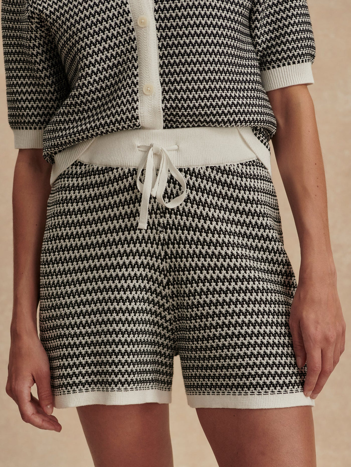 Villiers Knit Short Snow White/ Black - Varley