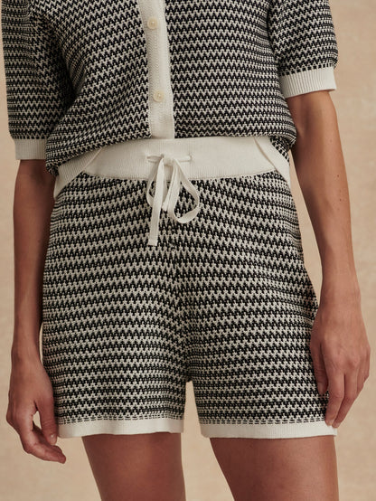 Villiers Knit Short Snow White/ Black - Varley