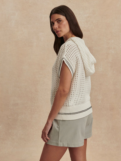 Vittoria Knit Hoodie Snow White - Varley