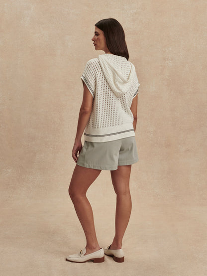 Vittoria Knit Hoodie Snow White - Varley