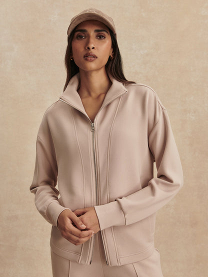 Arlene Zip Through Sweat Mushroom - Varley