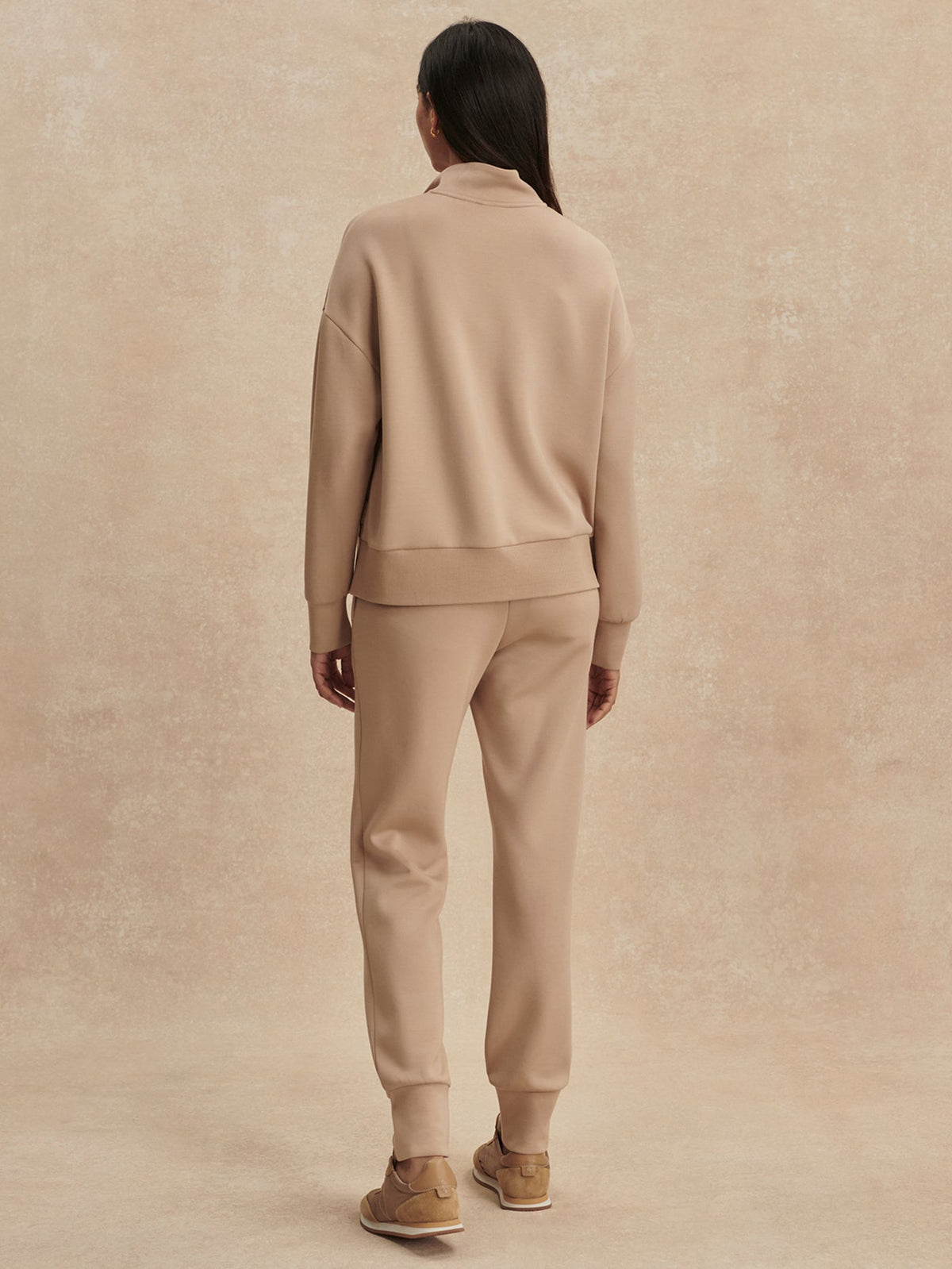 Mavis Mock Neck Sweat Light Taupe - Varley