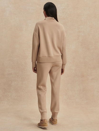 Mavis Mock Neck Sweat Light Taupe - Varley