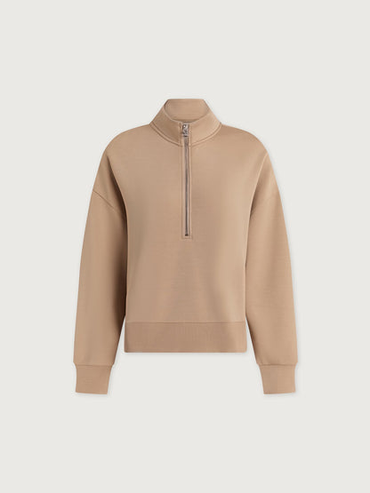 Mavis Mock Neck Sweat Light Taupe - Varley
