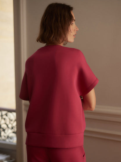 Adria Half Zip Sweat Rich Raspberry - Varley