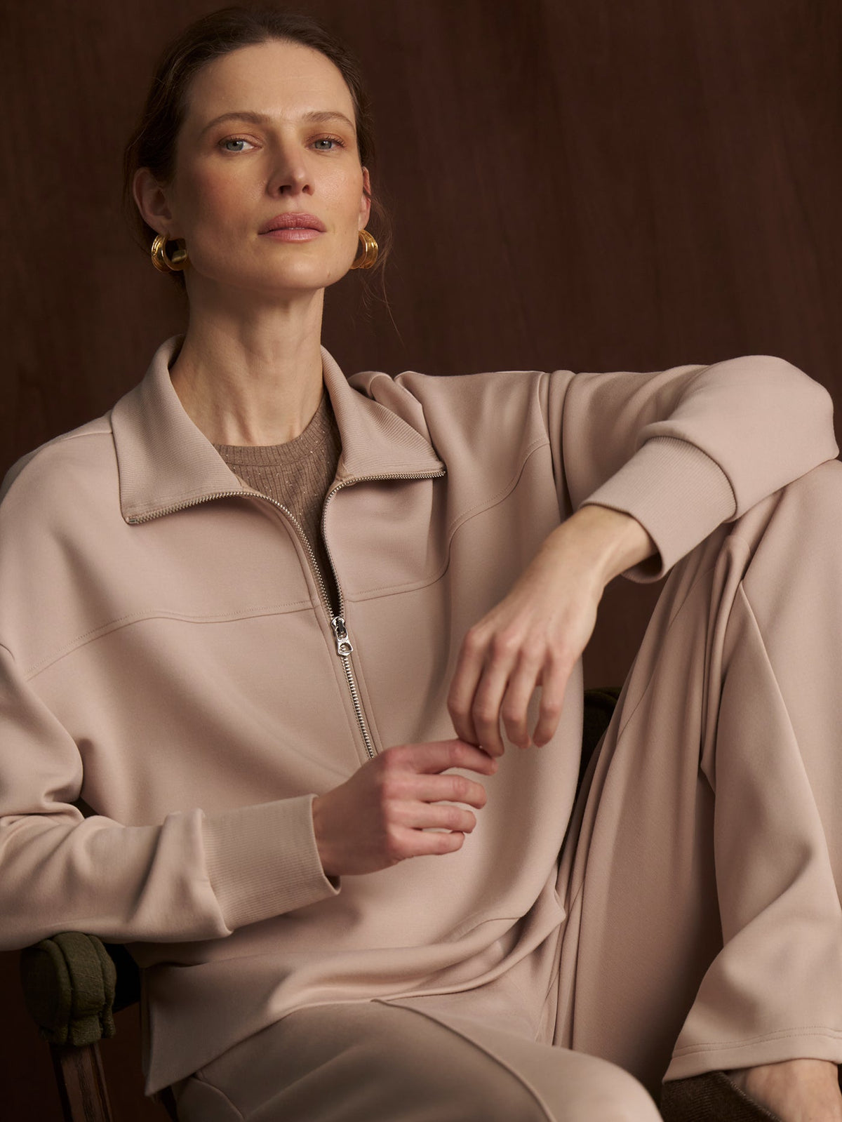 Kayleigh Half Zip Sweat Mushroom - Varley