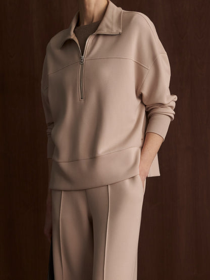 Kayleigh Half Zip Sweat Mushroom - Varley