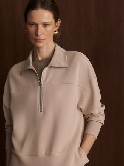 Kayleigh Half Zip Sweat Mushroom - Varley