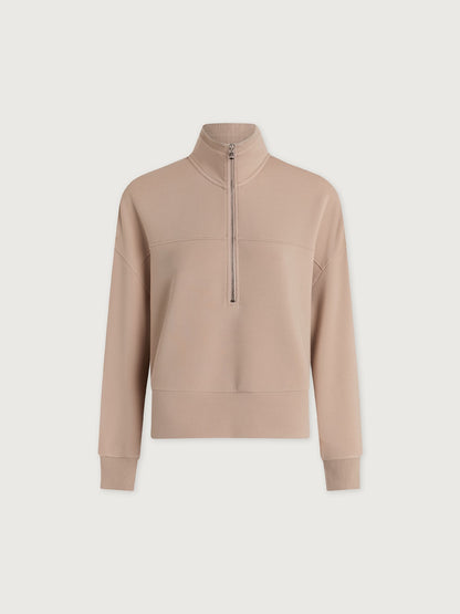 Kayleigh Half Zip Sweat Mushroom - Varley