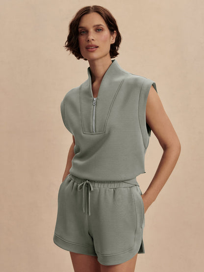 Loretta Half-Zip Sleeveless Sweat | VARLEY US Shadow - Varley