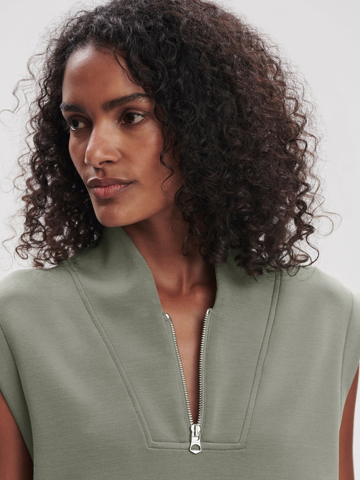 Loretta Half-Zip Sleeveless Sweat | VARLEY US Shadow - Varley