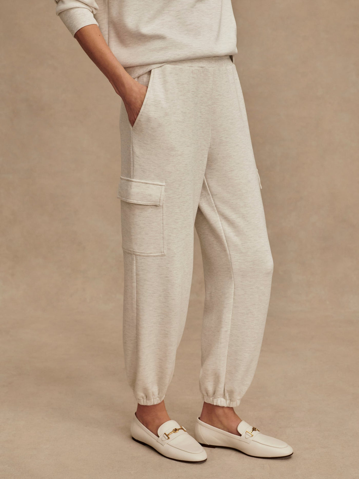 The Cargo Pant 27.5 Ivory Marl - Varley