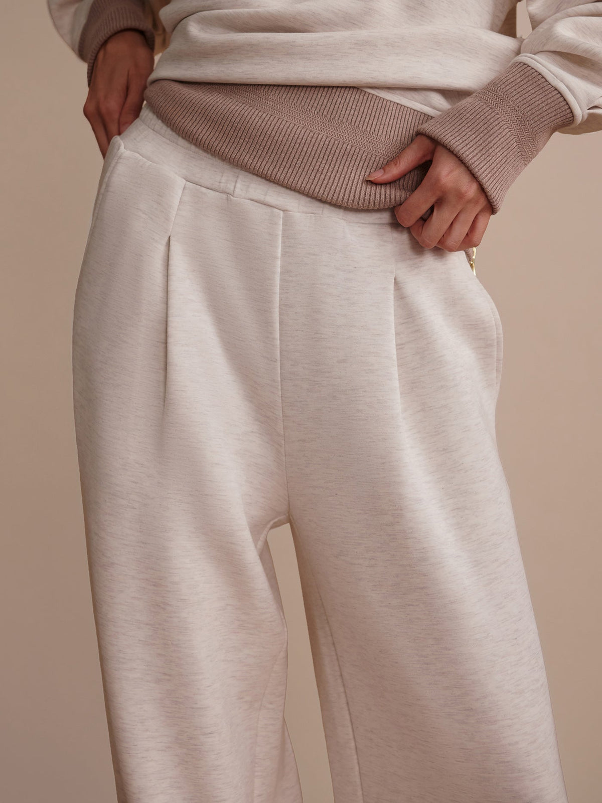 The Extra Wide Leg Pant 29.5 Ivory Marl - Varley