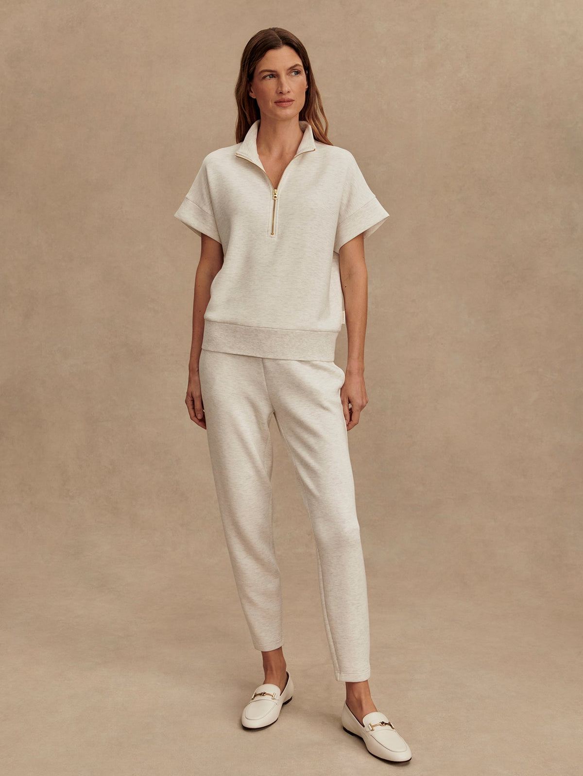 The Slim Pant 27.5 Ivory Marl - Varley