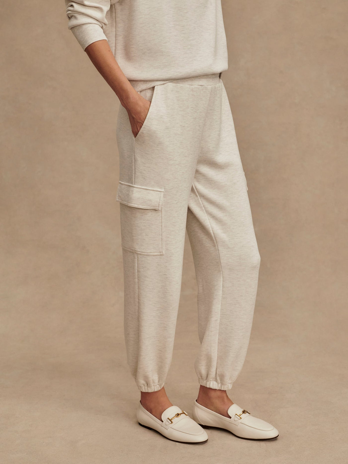The Cargo Pant 25 Ivory Marl - Varley