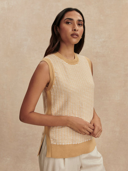 Elis Knit Tank New Wheat - Varley