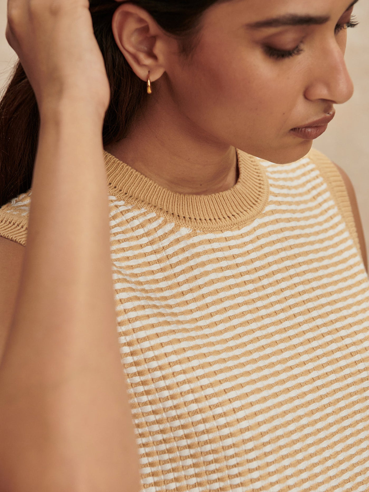 Elis Knit Tank New Wheat - Varley