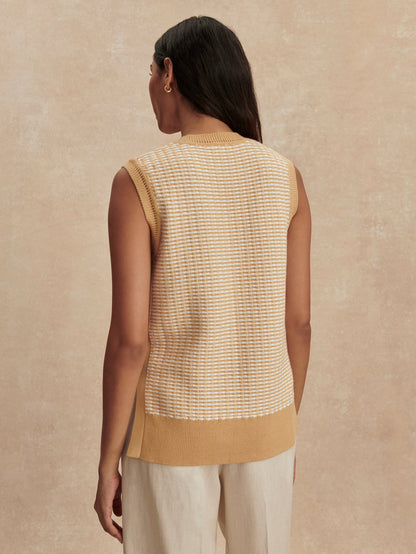Elis Knit Tank New Wheat - Varley
