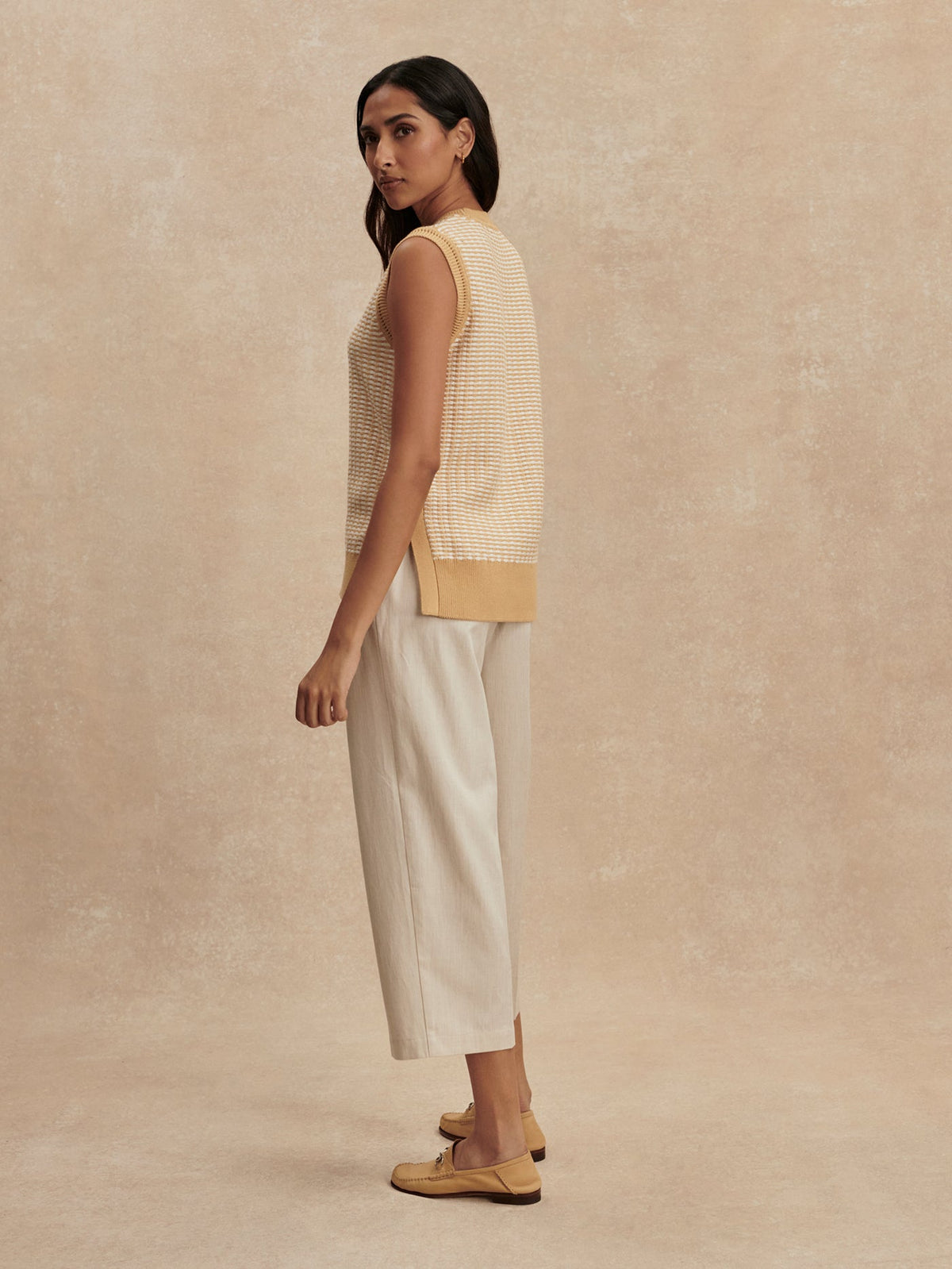 Elis Knit Tank New Wheat - Varley