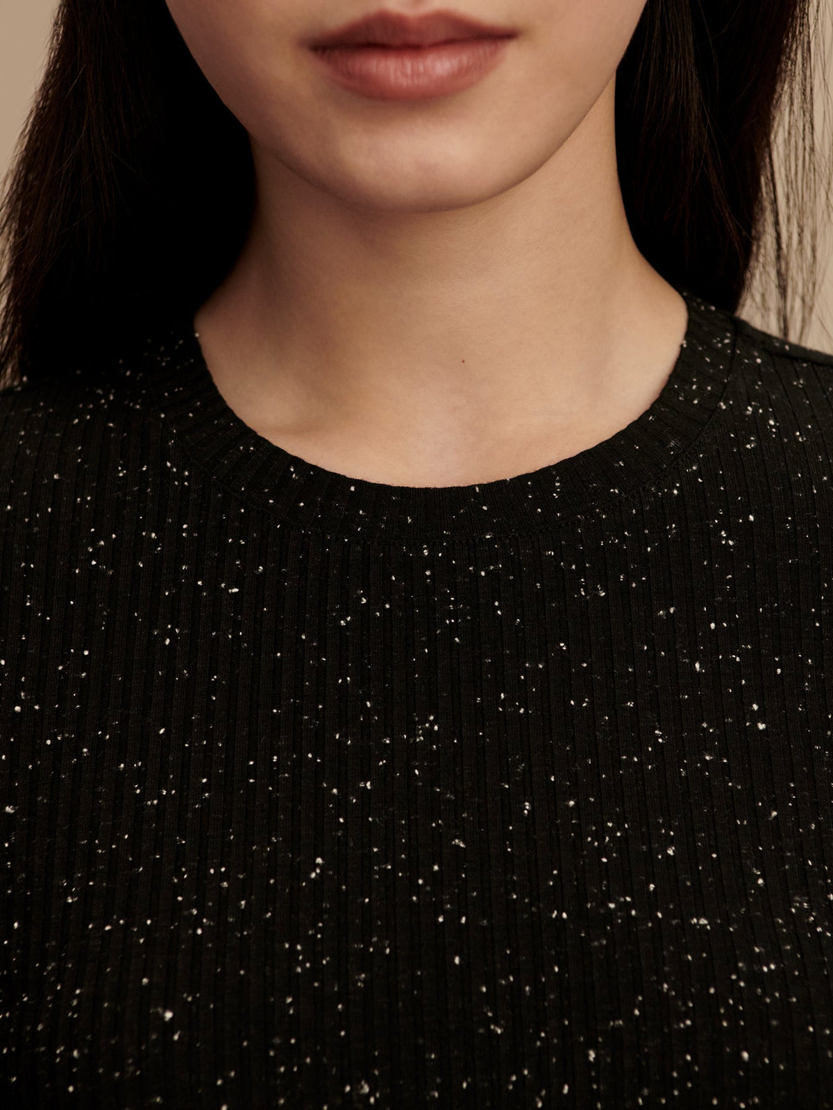 Katrina Fitted Tee Black/ Egret - Varley