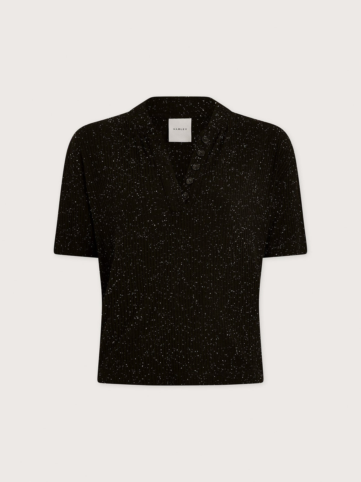 Katrina Fitted Tee Black/ Egret - Varley
