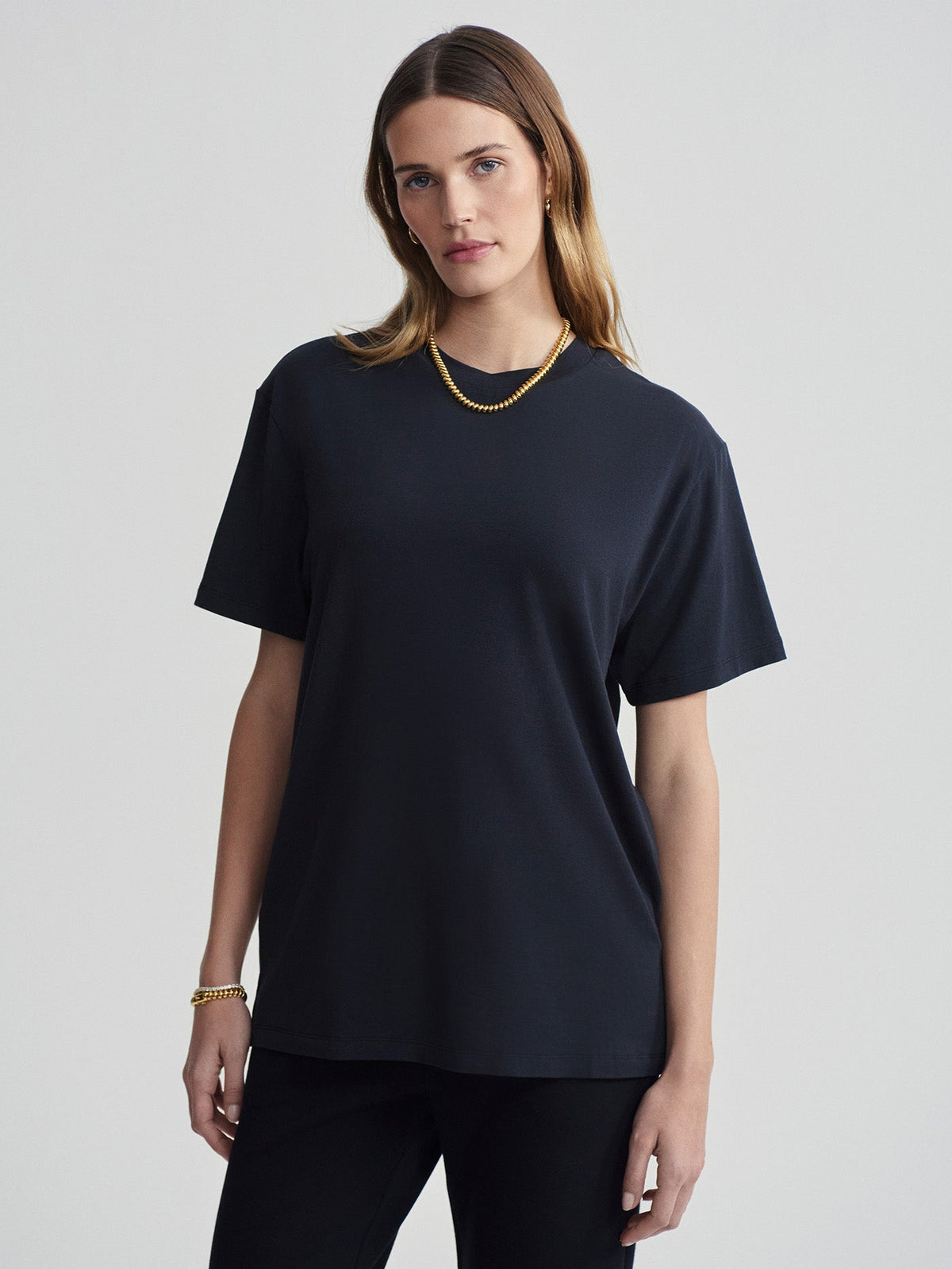 Leighton Boyfriend Tee Black - Varley
