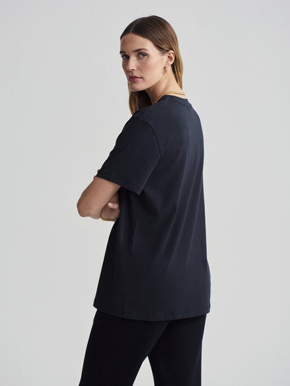 Leighton Boyfriend Tee Black - Varley