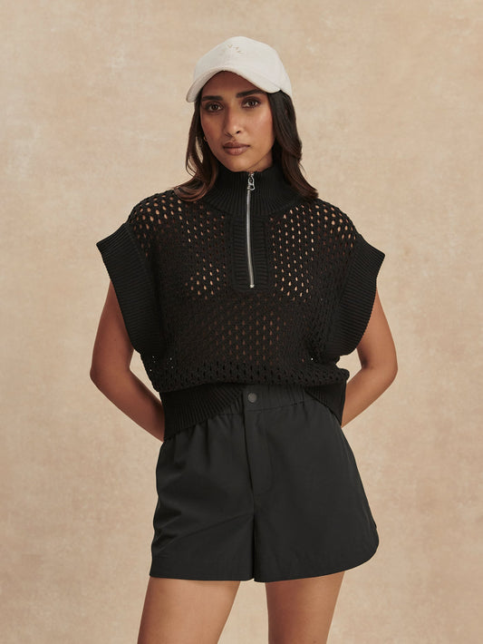 Nila Mid Rise Short Black - Varley