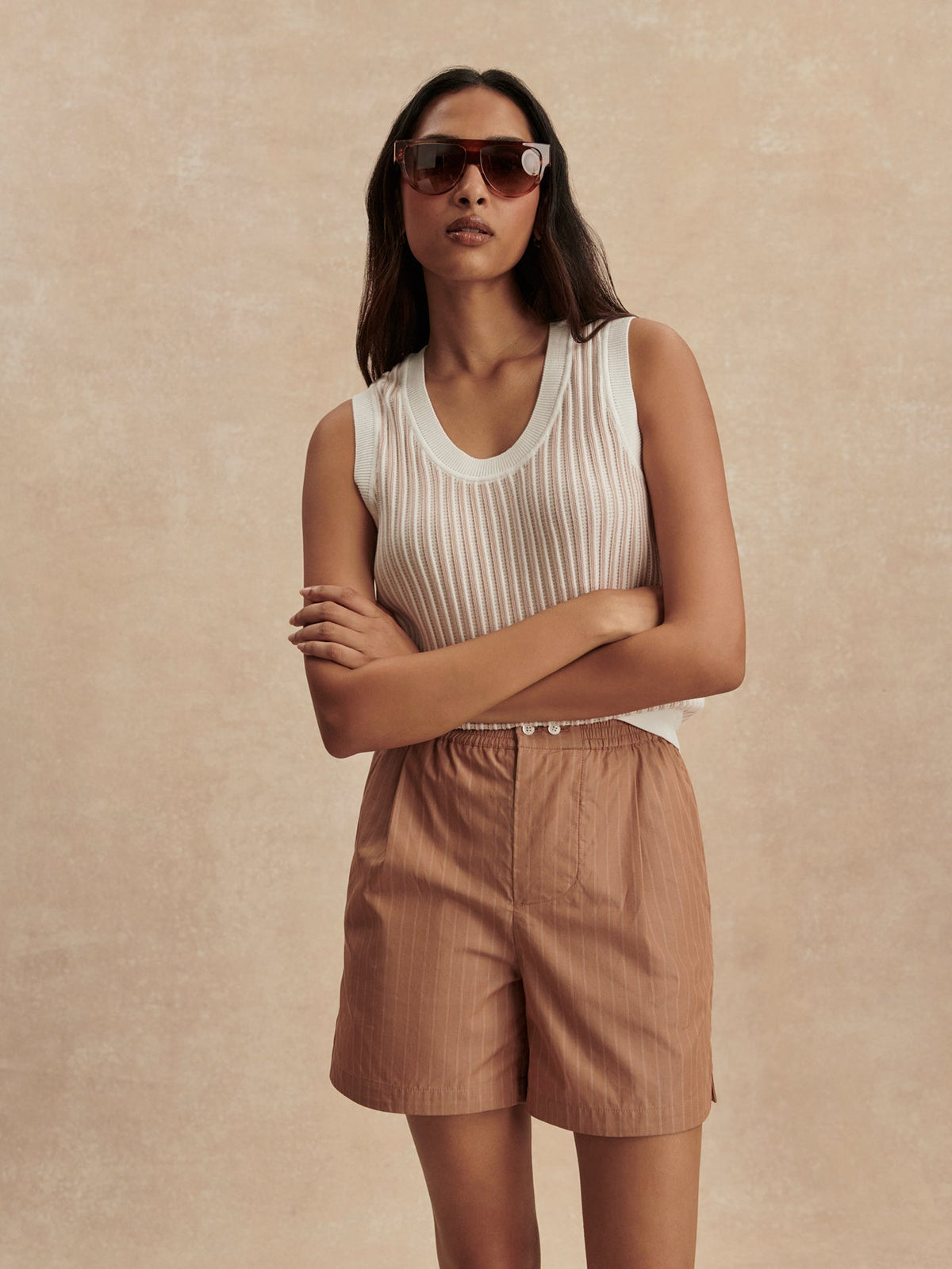Marius Short 5 Camel Stripe - Varley