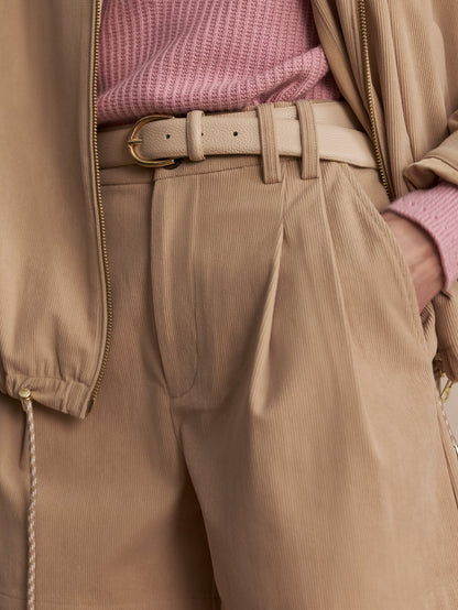 Jorden Pleat Short 4.5 Light Taupe - Varley
