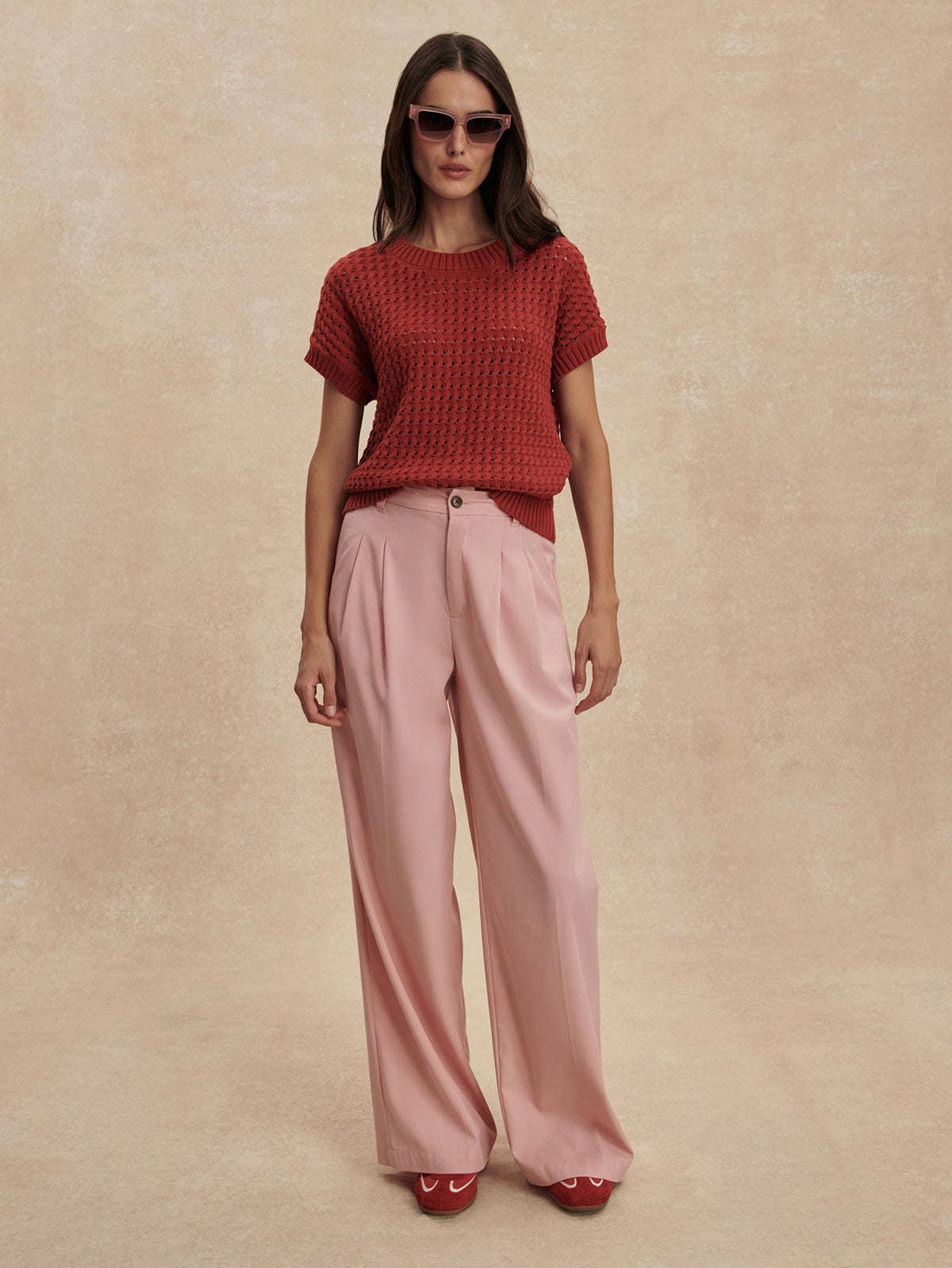 Jayla Wide Leg Trouser 32 Mellow Rose - Varley