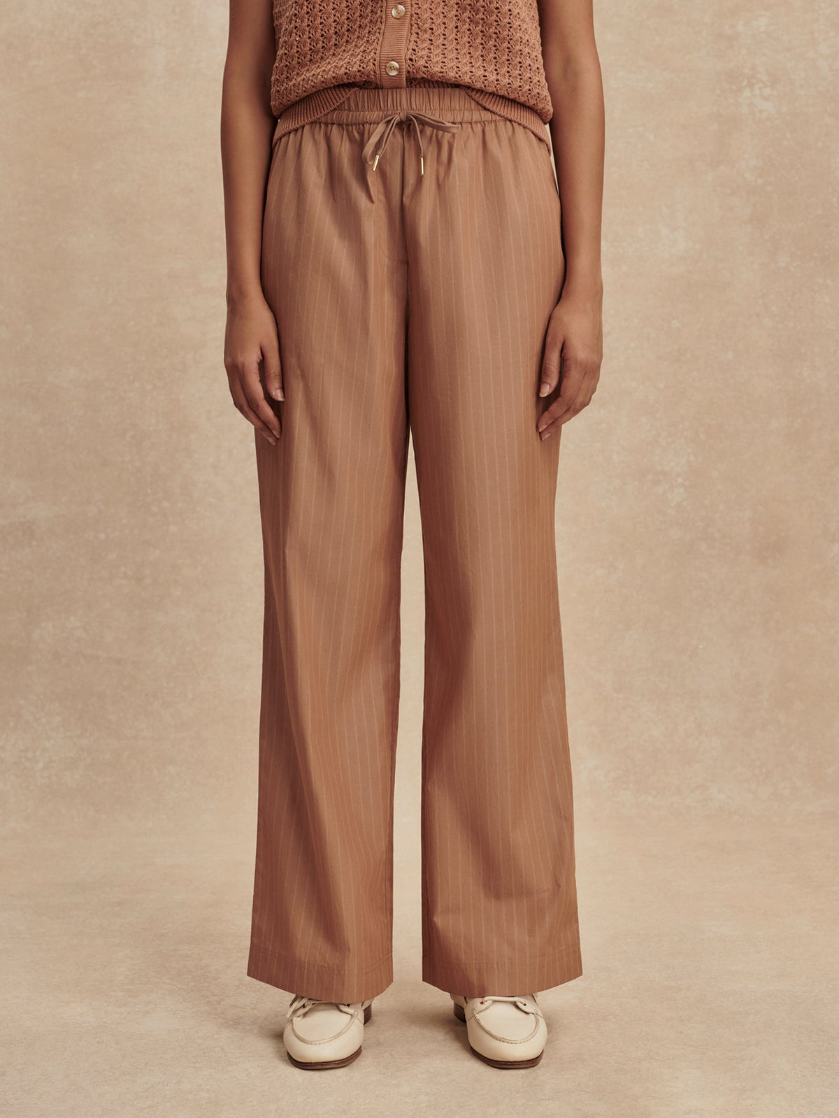 Rowan Straight Leg 30 Camel Stripe - Varley