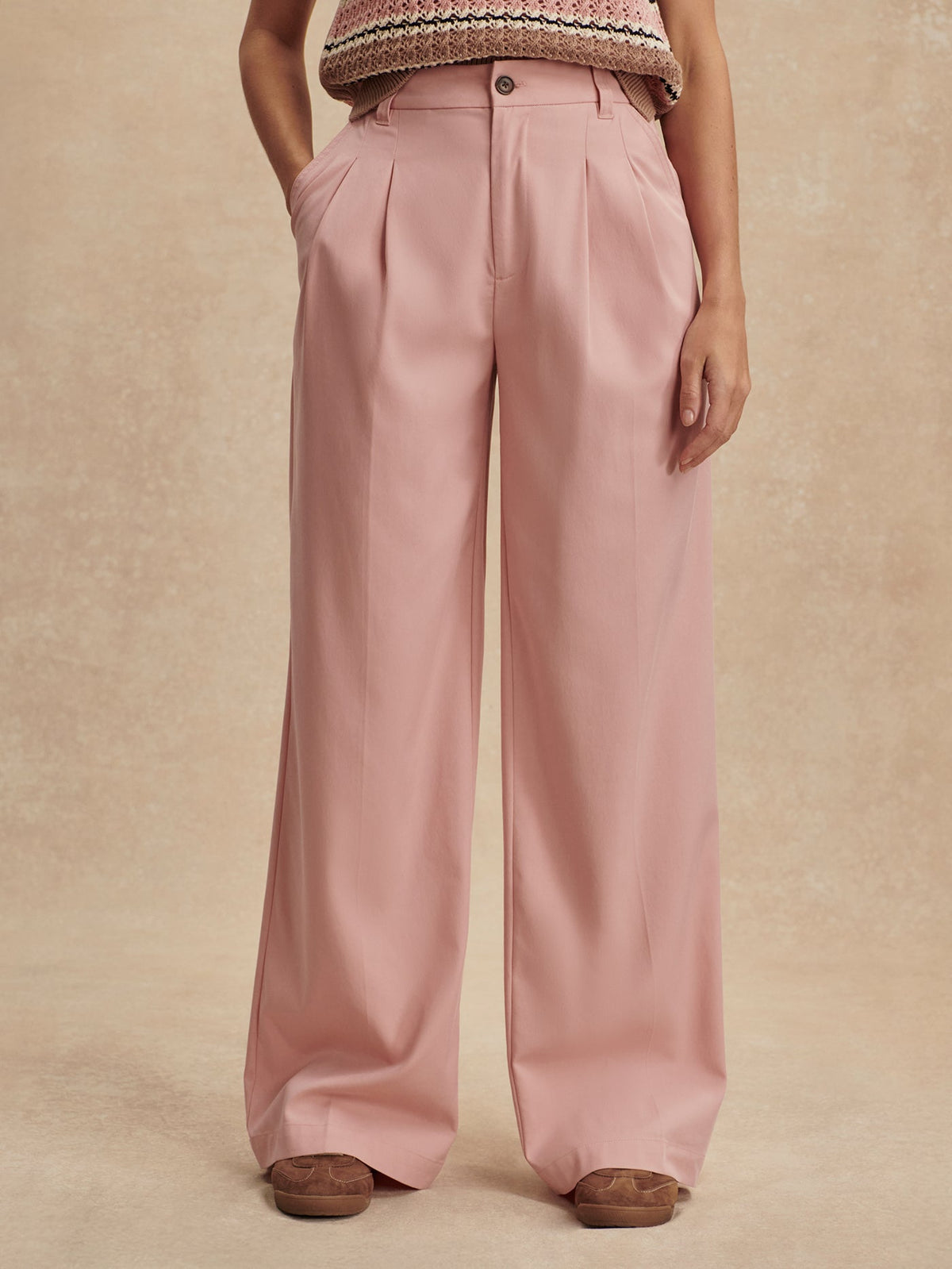 Jayla Wide Leg Trouser 29.5 Mellow Rose - Varley