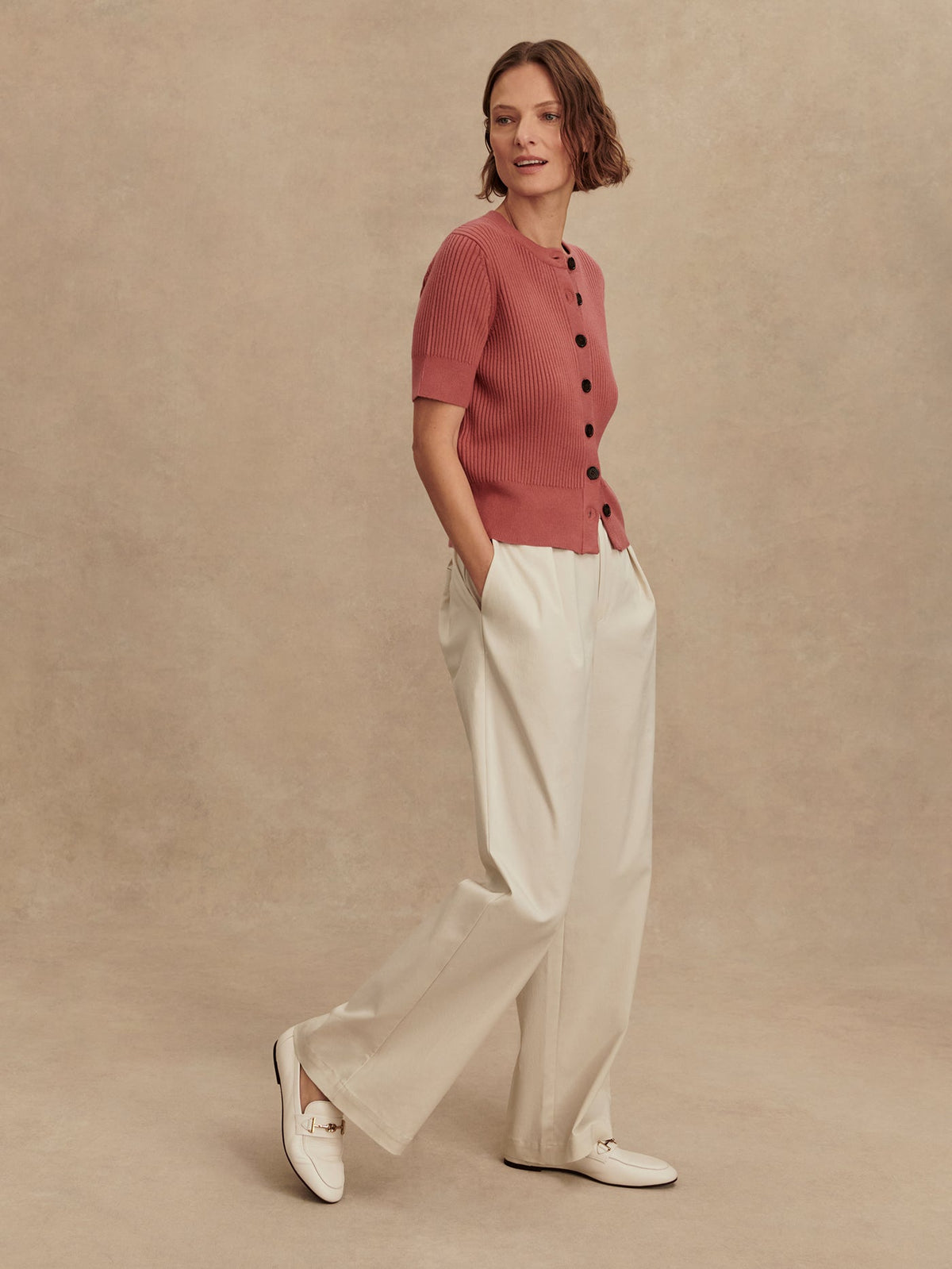Isobel Wide Leg 32 Ivory - Varley