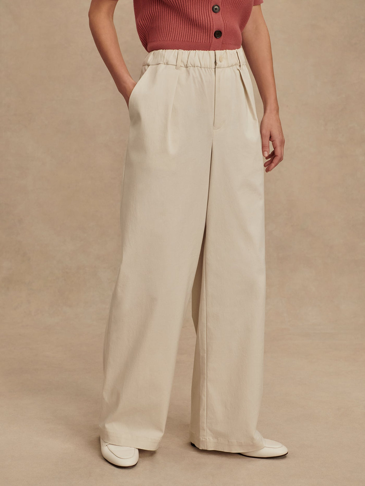 Isobel Wide Leg 32 Ivory - Varley