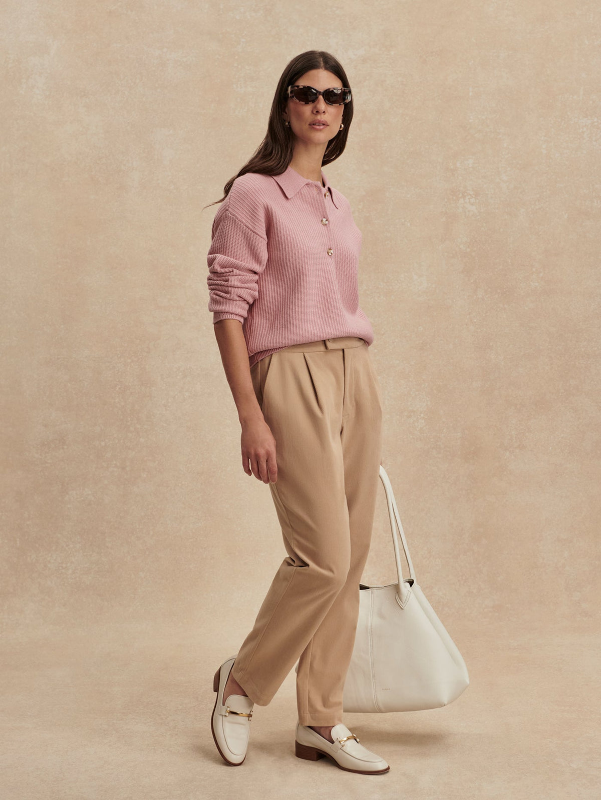 Cohen Reg Tapered Leg 27 Light Taupe - Varley